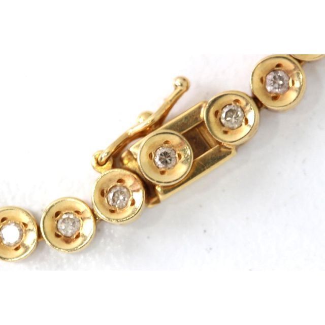 ダイヤ2キャラット K18 18金テニスネックレス 2ct ネックレス 19gの