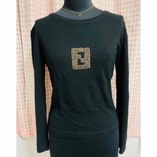 フェンディ(FENDI)の美品　状態考慮　FENDI ヴィンテージ　ロンT 黒(Tシャツ(長袖/七分))