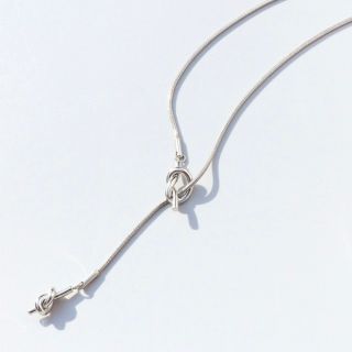 クラネ(CLANE)のKnot tie necklace silver No.1069(ネックレス)