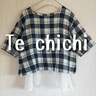 テチチ(Techichi)の美品　Te chichi　テチチ　半そで　チェックレイヤードブラウス(シャツ/ブラウス(半袖/袖なし))