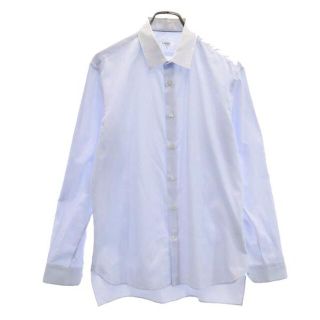 ランバンオンブルー 日本製 長袖 シャツ 50 ブルー系 LANVIN en Bleu メンズ 【中古】 【230514】