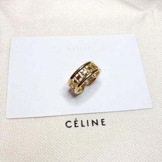 CELINE セリーヌ リング ゴールド トリオンフ ダイヤモンド 750 0.16ｃｔ 3.2ｇ ＃１３ tdc-000483-4d