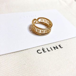 CELINE セリーヌ リング ゴールド トリオンフ ダイヤモンド 750 0.16ｃｔ 3.2ｇ ＃１３ tdc-000483-4d