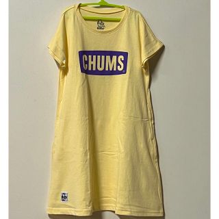 チャムス(CHUMS)の新品　CHUMS キッズ　ロゴ　ワンピース　チャムス  yel(ワンピース)