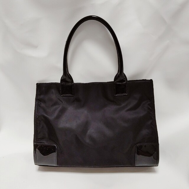 美品 トリーバーチ ショルダーバッグ トートバッグ 黒 ナイロン エナメル 1