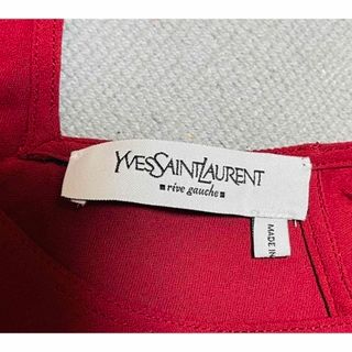 イヴサンローラン(Yves Saint Laurent)の美品　イヴサンローラン　サンローラン　ノースリーブ　タンクトップ　クロップド丈(タンクトップ)