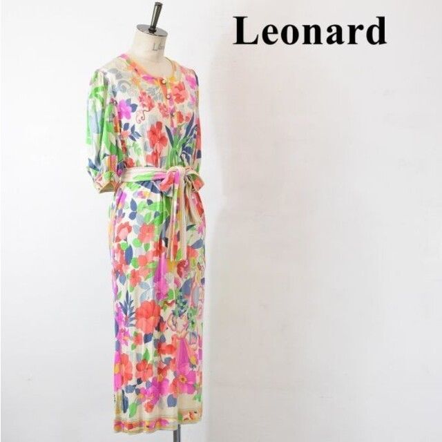 SL AO0033 超高級 LEONARD レオナール レディース 総柄 花柄