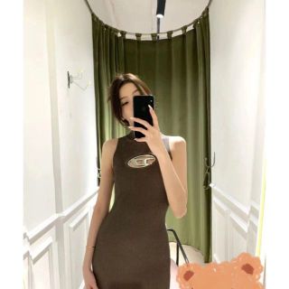 ディーゼル レディース ワンピース ドレス Diesel ブラウン S