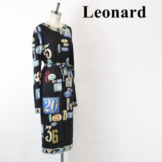 45身幅SL AO0036 超高級 LEONARD レオナール レディース リボン付き