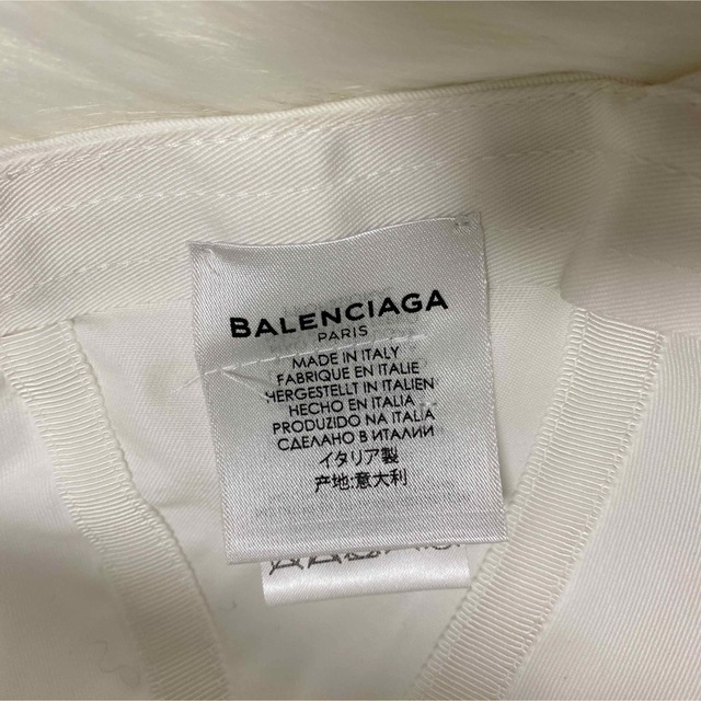 Balenciaga - BALENCIAGA キャップ 白 帽子 ホワイト バレンシアガの