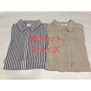 ユニクロ(UNIQLO)のユニクロ　レディース　リネン　シャツ(シャツ/ブラウス(長袖/七分))