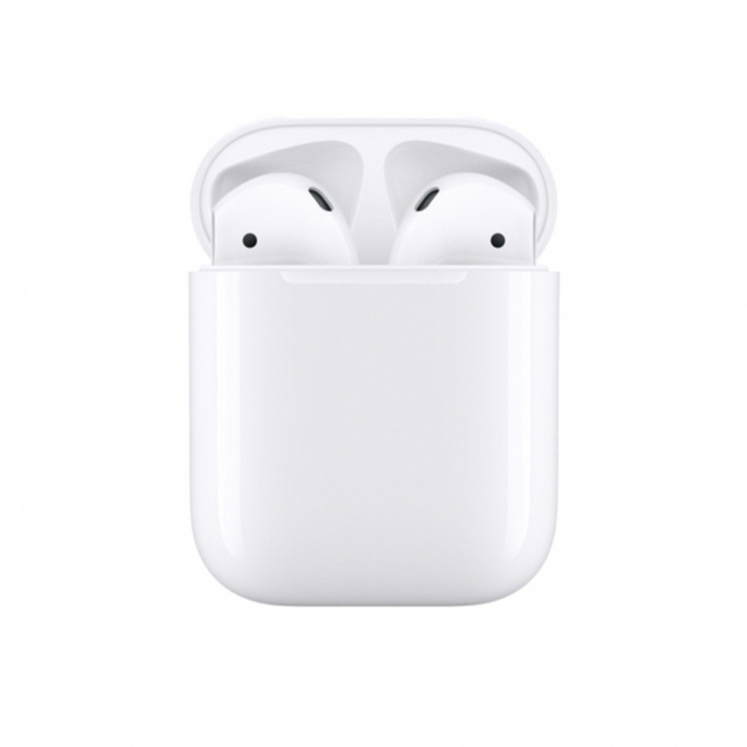 Apple(アップル)のAirPods 第2世代　iPhone SE3 ガラスフィルム付 スマホ/家電/カメラのオーディオ機器(ヘッドフォン/イヤフォン)の商品写真