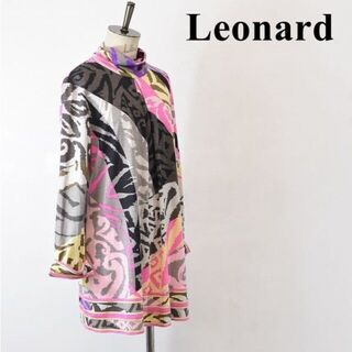 レオナール(LEONARD)のSL AO0042 高級 LEONARD レオナール ロング ワンピース ドレス(ひざ丈ワンピース)