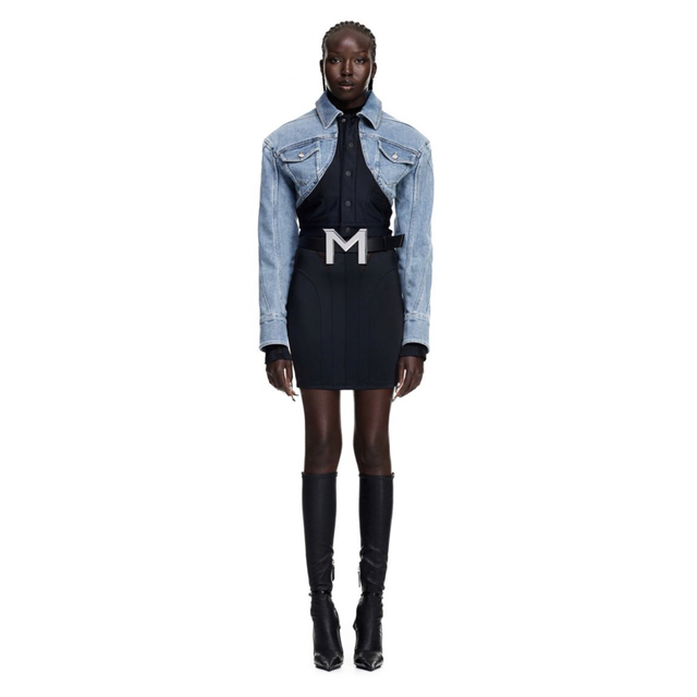 Mugler H&M デニムジャケット 売れ筋特価品 H&MとMuglerミュグレーの