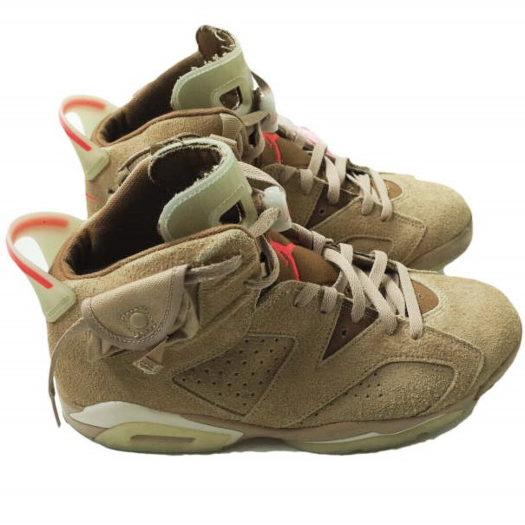 NIKE x Travis Scott ナイキ トラヴィス・スコット 別注 AIR JORDAN 6 RETRO エアジョーダン 6 レトロ  ﻿DH0690-200 US10.5(28.5cm) BRITISH KHAKI/BRIGHT CRIMSON CACTUS JACK スニーカー  ...