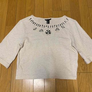 エイチアンドエム(H&M)のH&M ビジュートップス(トレーナー/スウェット)