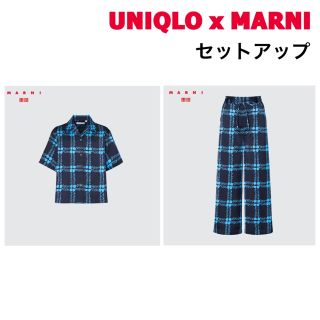 ユニクロ(UNIQLO)の【8/15迄】【新品】UNIQLO x MARNI サテンセットアップ ユニクロ(カジュアルパンツ)