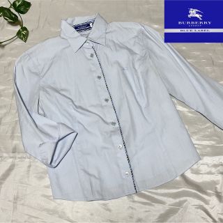 バーバリーブルーレーベル(BURBERRY BLUE LABEL)の【美品】★BURBERRY BLUE LABEL★ブルーレーベル 七分袖シャツ(シャツ/ブラウス(長袖/七分))