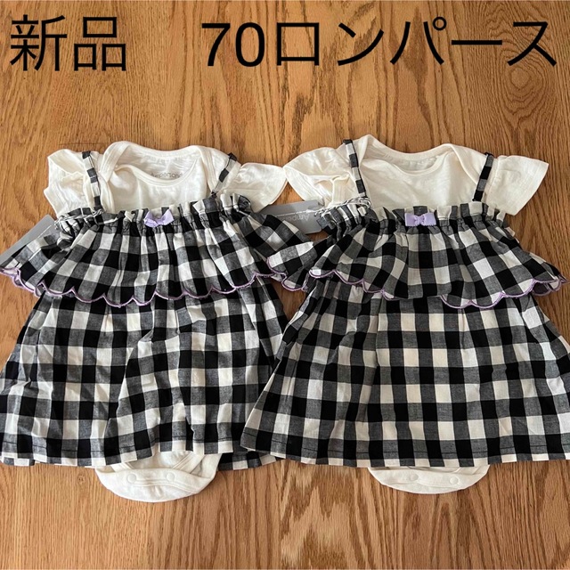 ampersand(アンパサンド)の新品⭐︎アンパサンド ロンパース 双子 お揃い 女の子 70  キッズ/ベビー/マタニティのベビー服(~85cm)(ロンパース)の商品写真