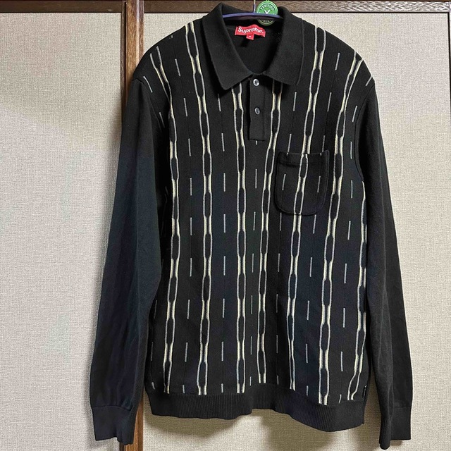 オンライン学習 Supreme Vertical Stripe Knit L/S Polo Supreme