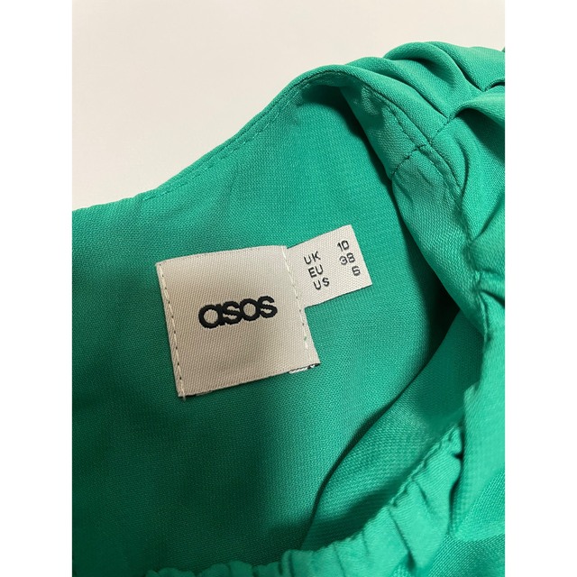 asos グリーンドレス レディースのフォーマル/ドレス(ロングドレス)の商品写真