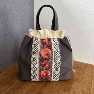 No.139,140 インド刺繍リボン 巾着バッグ(バッグ)