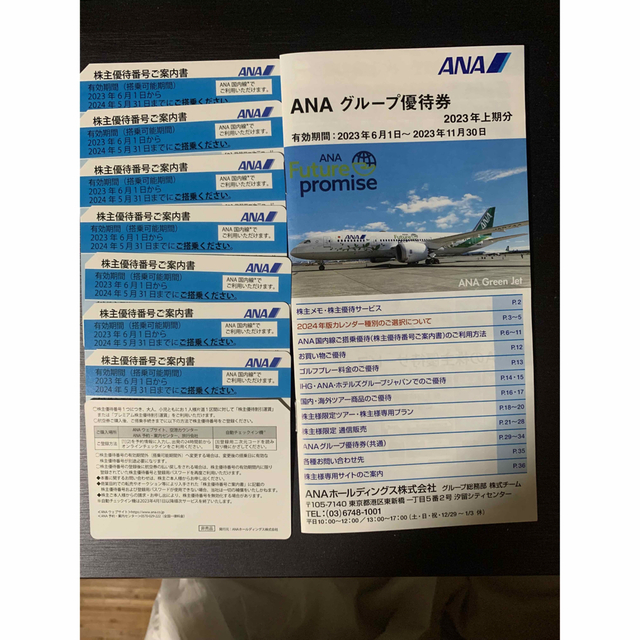 ANA(全日本空輸)(エーエヌエー(ゼンニッポンクウユ))のANA株主優待券8枚 チケットの優待券/割引券(その他)の商品写真