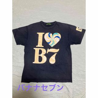 バナナセブン(877*7(BANANA SEVEN))のバナナセブン　ブラック半袖Tシャツ(Tシャツ/カットソー(半袖/袖なし))