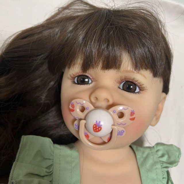 リボーンドール 女の子 フルビニール ロングヘア 赤ちゃん 人形 55cm