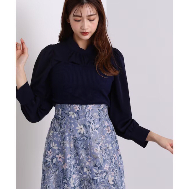 JILL by JILLSTUART(ジルバイジルスチュアート)のジルバイジルスチュアート ニットドッキングトップス レディースのトップス(カットソー(長袖/七分))の商品写真