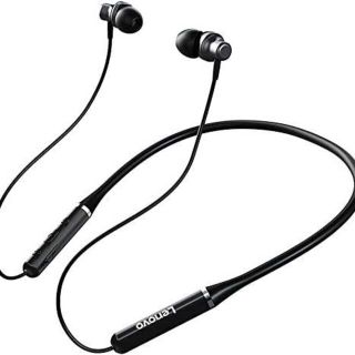 レノボ(Lenovo)の【新品】Lenovo Bluetoothワイヤレスイヤフォン防水 ブラック(ヘッドフォン/イヤフォン)