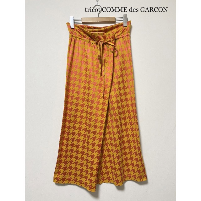 トリココムデギャルソンtricot COMME des GARCONS ハウンドトゥースロングスカート