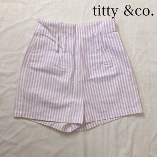 ティティアンドコー(titty&co)のティティアンドコー⭐︎パープルストライプ ⭐︎ショートパンツ(ショートパンツ)