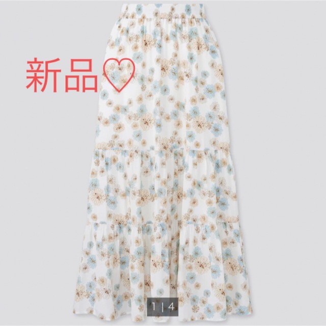 UNIQLO(ユニクロ)のお値下げ☻︎新品✿︎PAUL & JOE✖️UNIQLOコラボティアードスカート レディースのスカート(ロングスカート)の商品写真