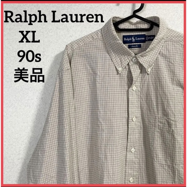 セール【美品 90s】ラルフローレン ボタンダウンシャツ チェックシャツ 長袖