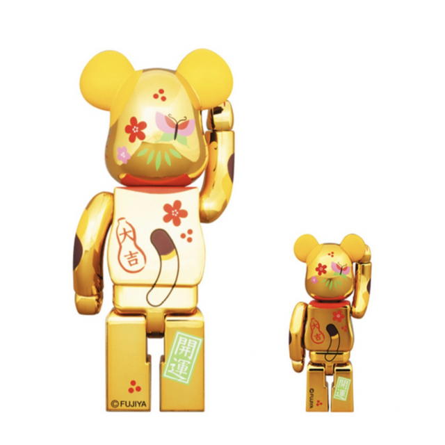 BE@RBRICK(ベアブリック)のBE@RBRICK 招き猫 ペコちゃん 福 金メッキ 100% & 400% エンタメ/ホビーのフィギュア(その他)の商品写真