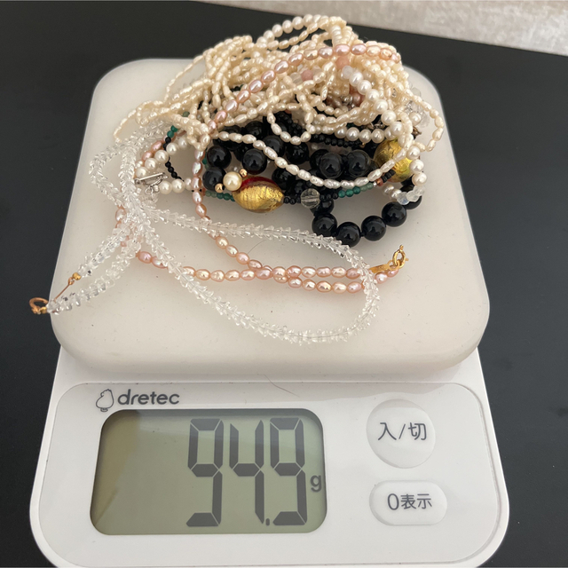 ネックレス K18 K18WG PT850 K14 水晶 パール まとめ