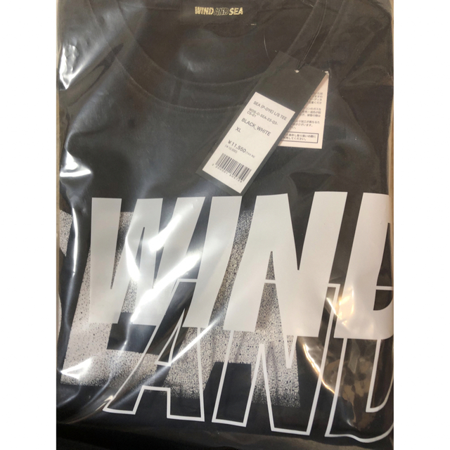 WIND AND SEA(ウィンダンシー)のWIND AND SEA L/S TEE BLACK XLサイズ メンズのトップス(Tシャツ/カットソー(七分/長袖))の商品写真