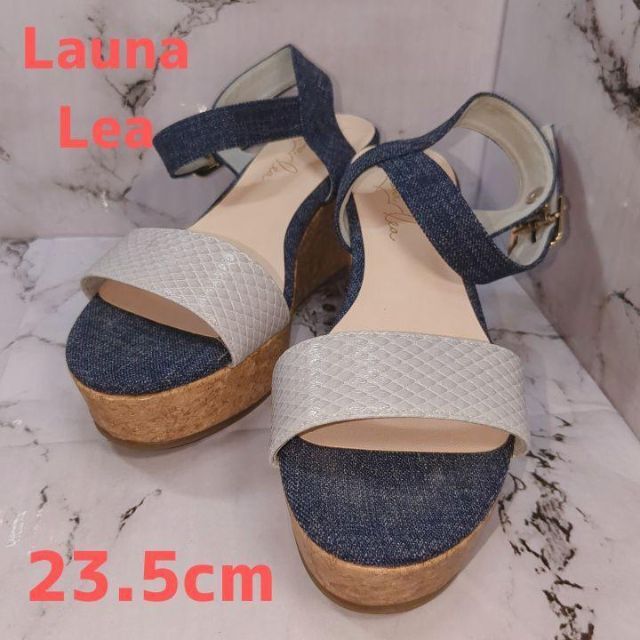 Launa Lea(ラウナレア)の【美品】★Launa Lea★サンダル☆23.5cm☆ジーンズ柄 レディースの靴/シューズ(サンダル)の商品写真