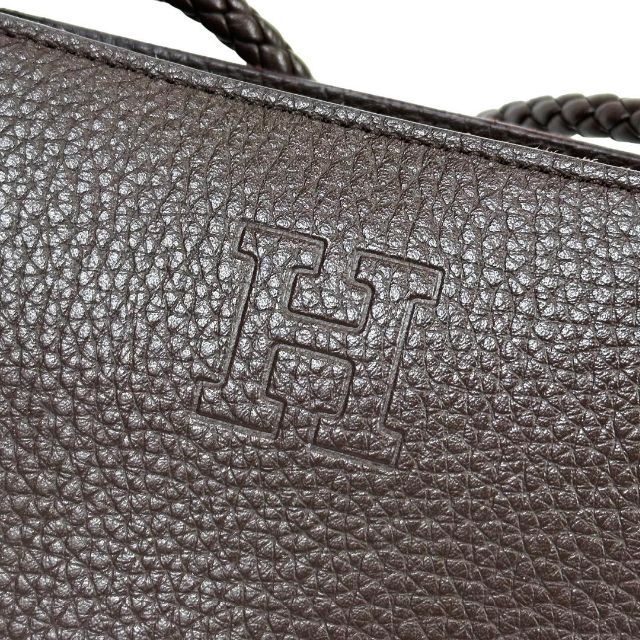 ☆現行品・極美品☆ ヒロフ チェスタ ショルダーバッグ シボ 編み込み
