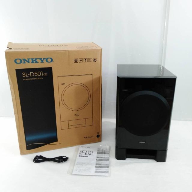 【美品】ONKYO アンプ内蔵サブウーファー SL-D501(B)