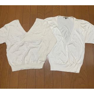 プロポーションボディドレッシング(PROPORTION BODY DRESSING)のプロポーションドレッシング　ニット2点セット　アイボリー  白(カットソー(半袖/袖なし))