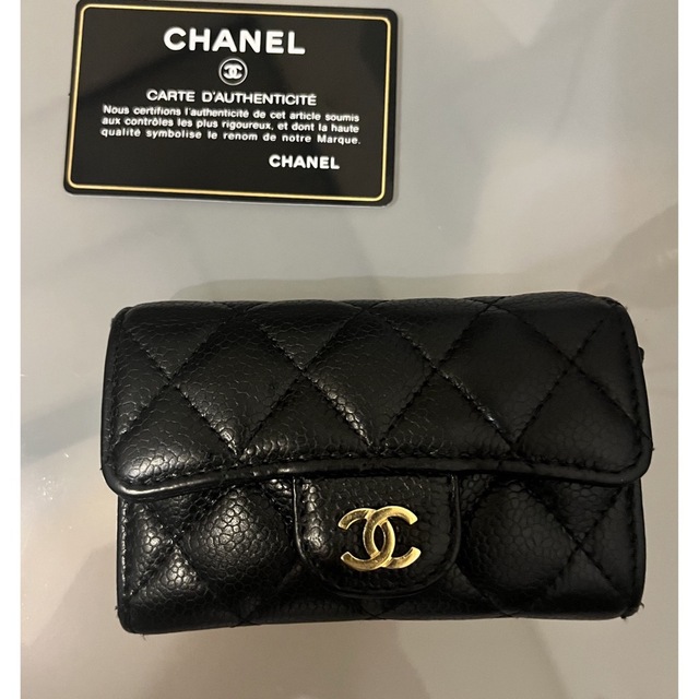 CHANEL シャネル　キャビアスキン　カードケース　財布