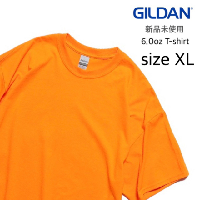 GILDAN(ギルタン)の【ギルダン】新品未使用 ウルトラコットン 無地 半袖Tシャツ オレンジ XL メンズのトップス(Tシャツ/カットソー(半袖/袖なし))の商品写真