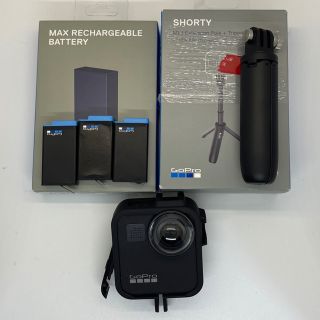 ゴープロ(GoPro)のGoPro MAX 純正バッテリー3個 純正SHORTY セット出品 防湿庫保管(ビデオカメラ)