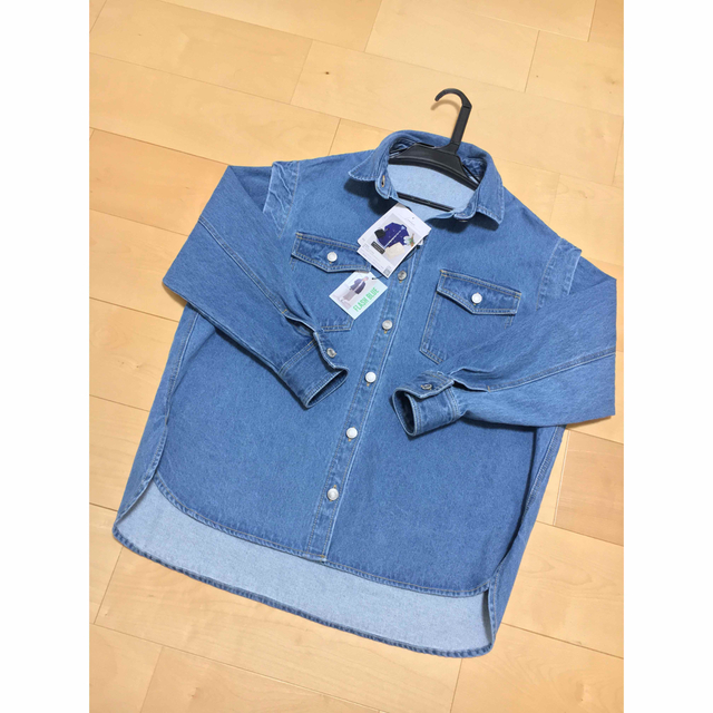 新品♡FLASHBLUE♡しまむら♡2WAY♡デニムジャケット♡ベスト♡Mサイズ