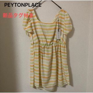 ペイトンプレイス(Peyton Place)の完全未使用　タグあり　日本製PEYTON PLACE ペイトンプレイス　トップス(カットソー(半袖/袖なし))