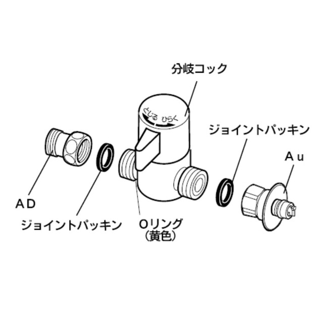 食洗機 分岐水栓ナニワ製作所 NSP-SMVD8 ＆ Au・ADセット その他