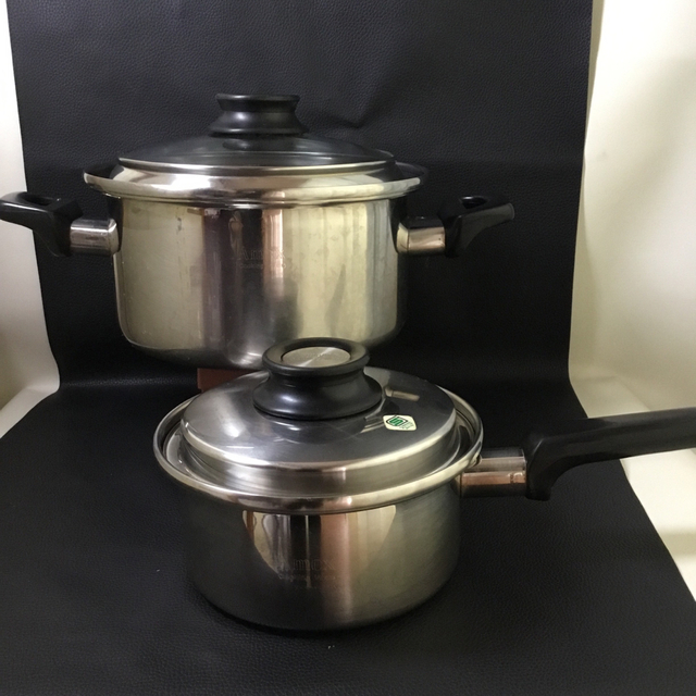 Amway(アムウェイ)のAMEX cooking ware ステンレス鍋　両手鍋　片手鍋 インテリア/住まい/日用品のキッチン/食器(鍋/フライパン)の商品写真