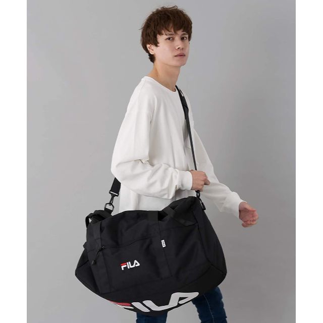 【色: ブラック】フィラ ボストンバッグ リュック 大容量 50L 3WAY 旅 【色: ブラック】フィラ ボストンバッグ リュック 大容量 50L 3WAY 旅